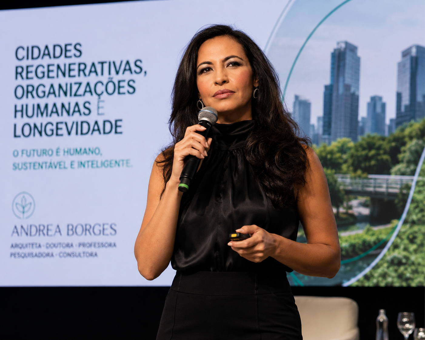 Andrea Borges apresentando